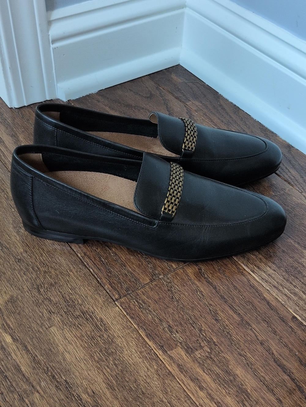 Vionic Women's Black Leather Charlotte Loafers Size 8.5